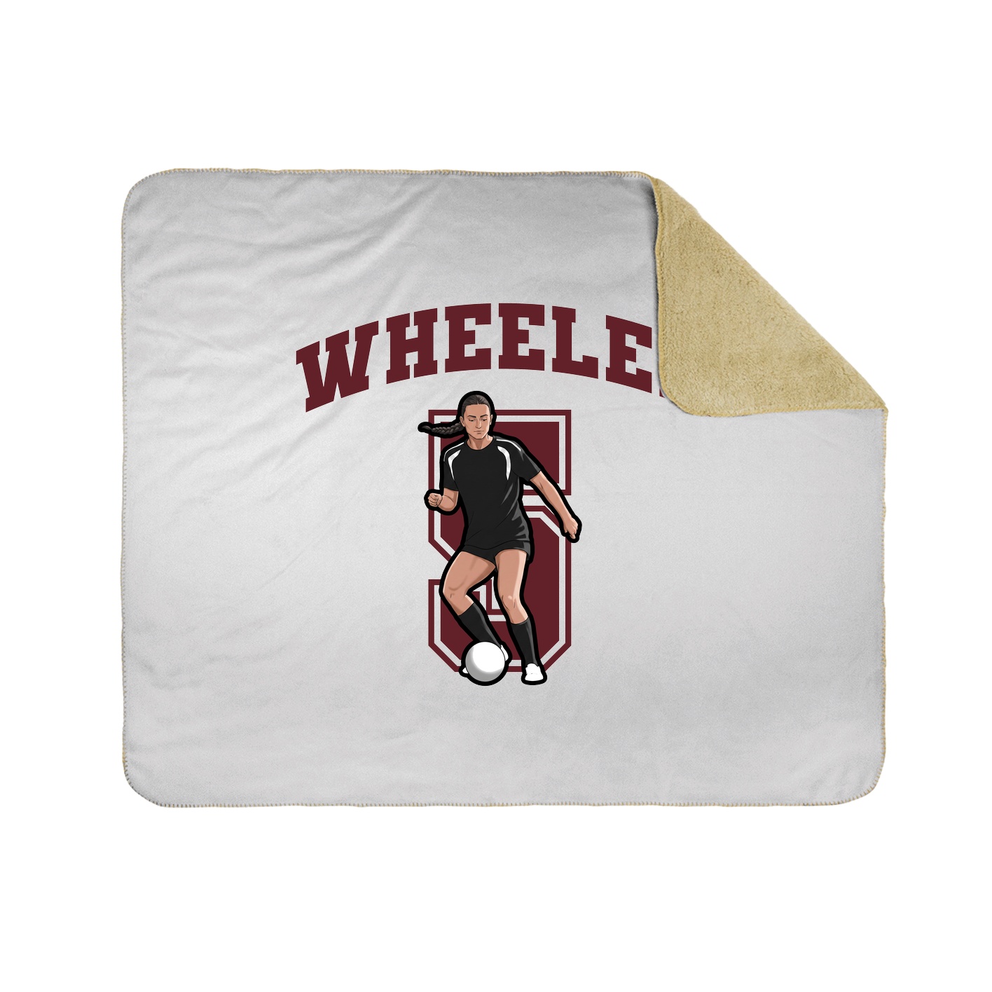 Throw Blanket — Number in White