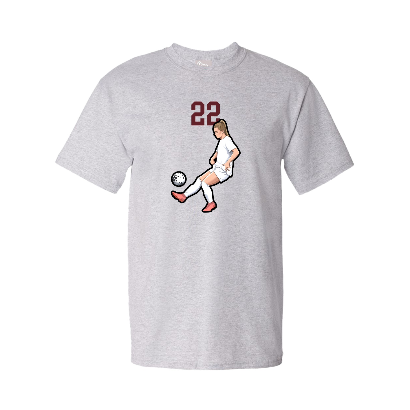 Youth Tee — Number Top in Grey