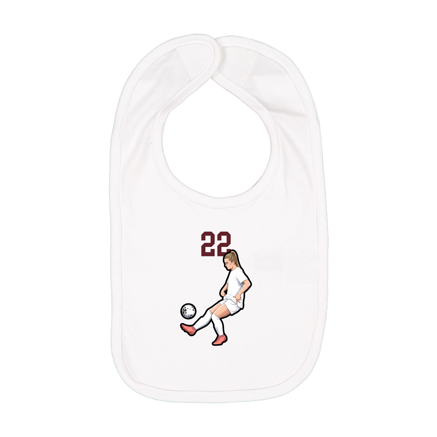 Infant Bib — Number Top in White