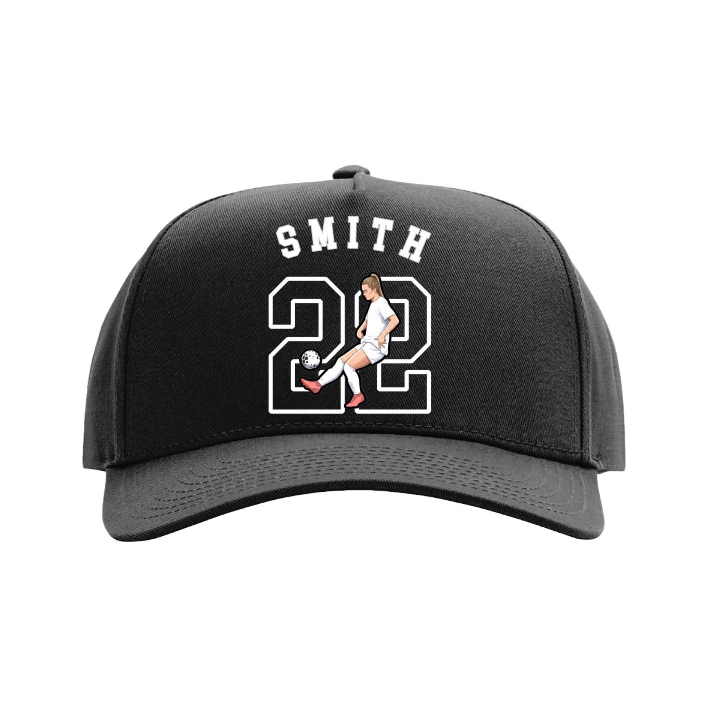 Full Fabric Five-Panel Champ Cap — Shirsey Arch in Black