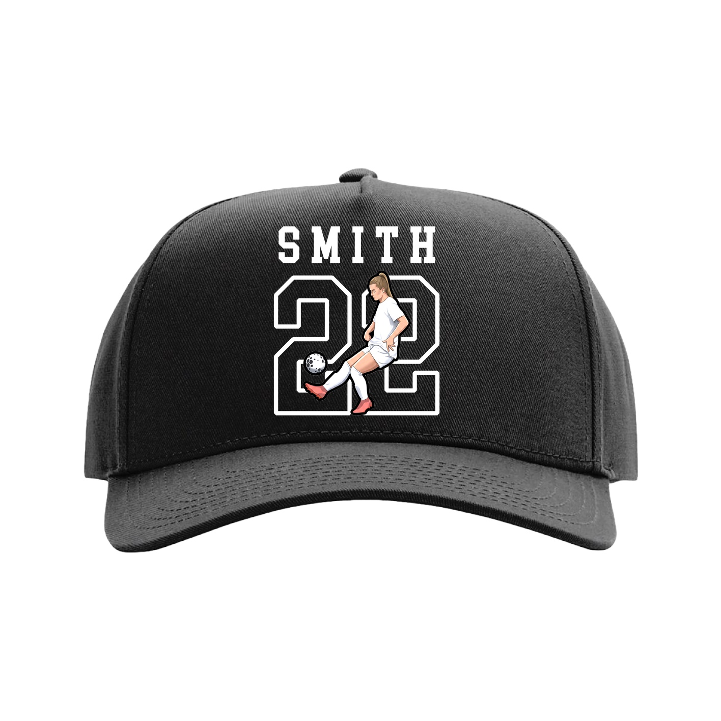 Full Fabric Five-Panel Champ Cap — Shirsey in Black