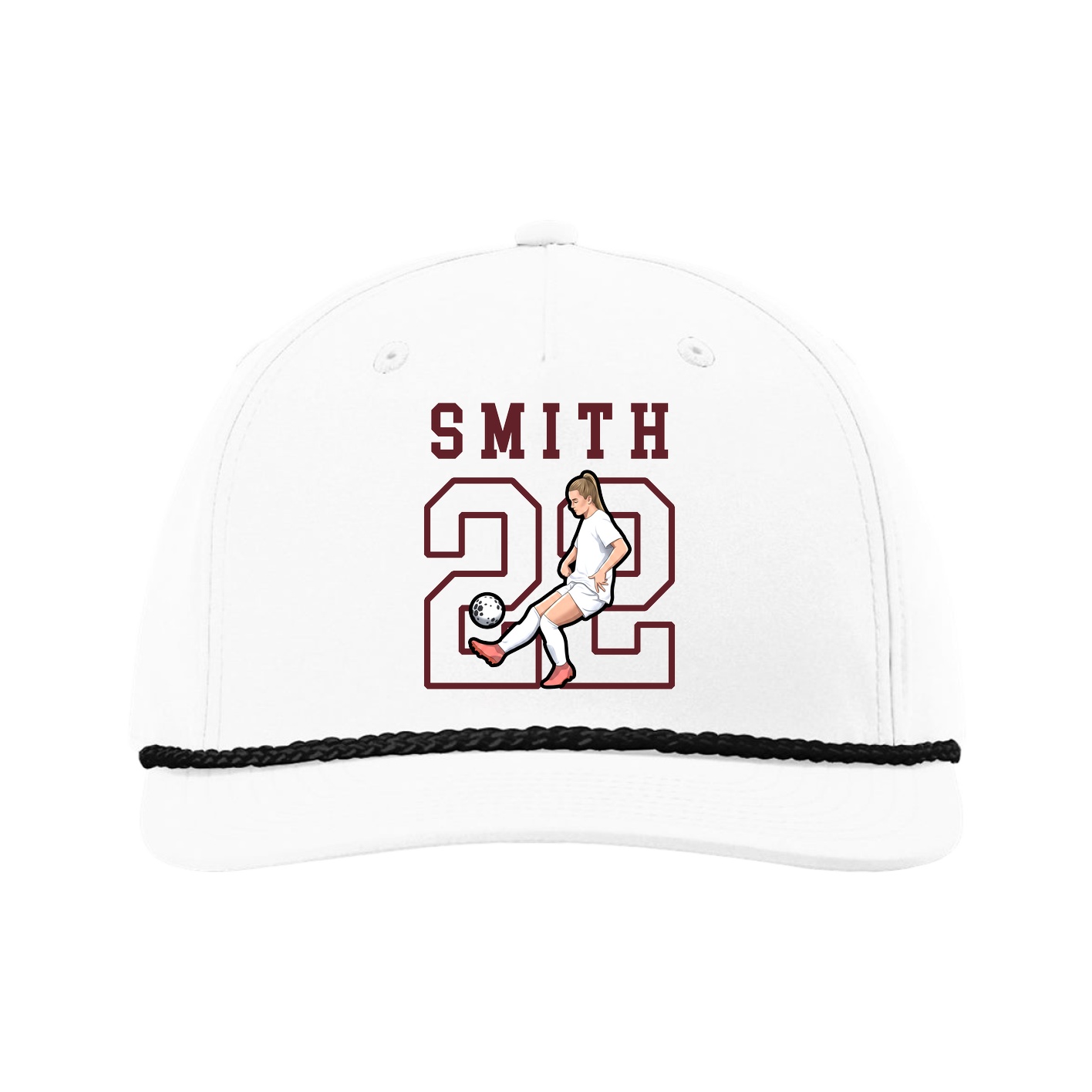 Five-Panel Classic Rope Cap — Shirsey in White