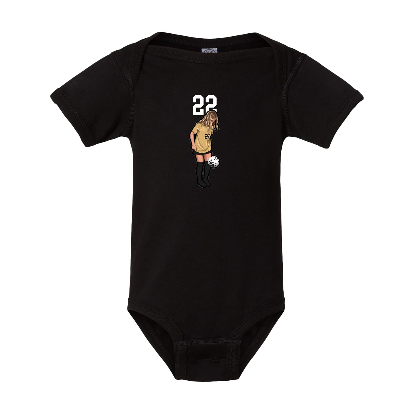 Baby Onesie — Number Top in Black