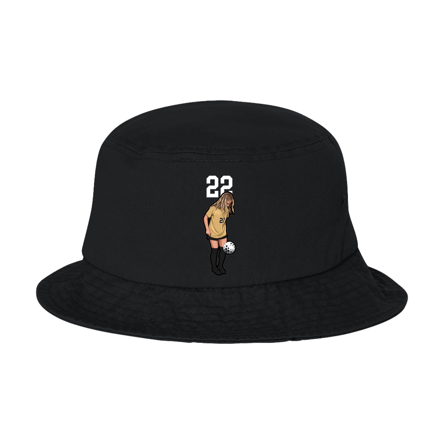 Bucket Cap — Number Top in Black