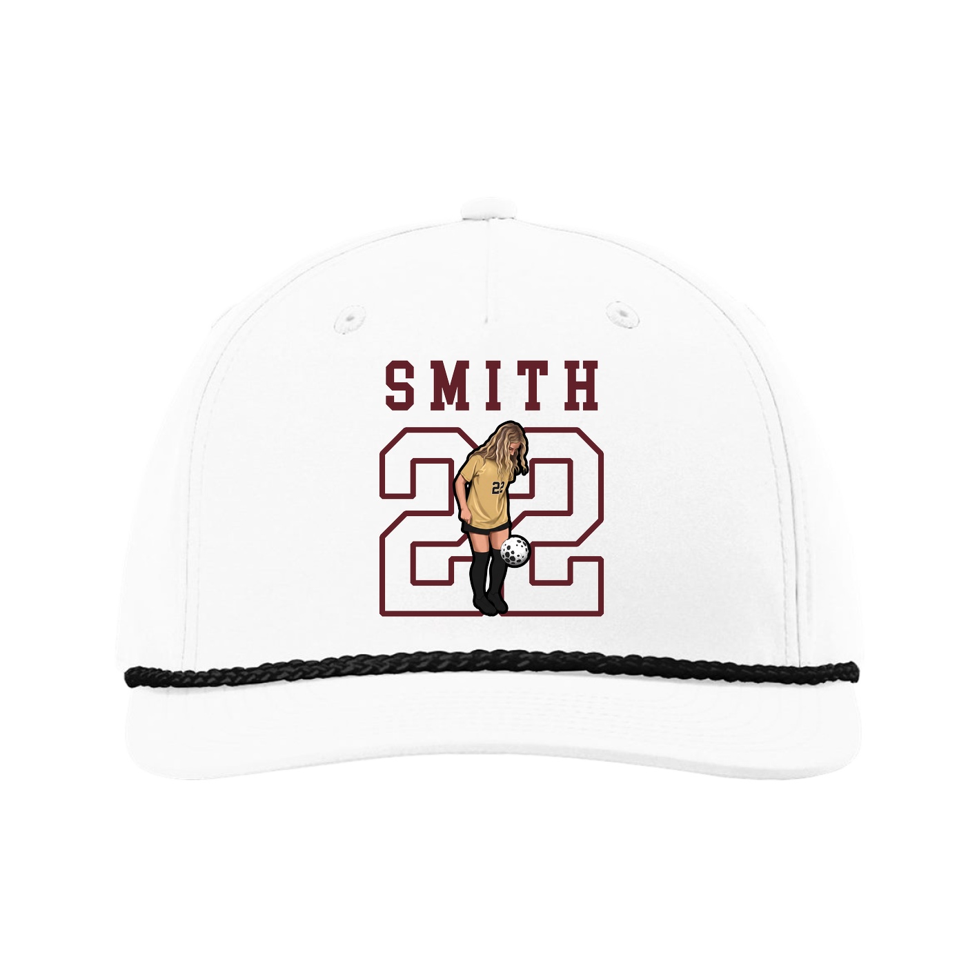 Five-Panel Classic Rope Cap — Shirsey in White
