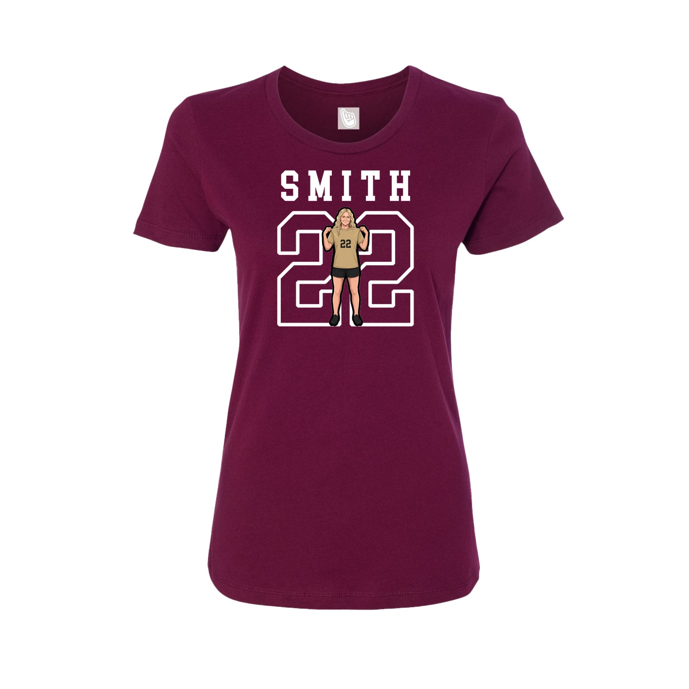 Fitted Women's Tee — Shirsey in Maroon