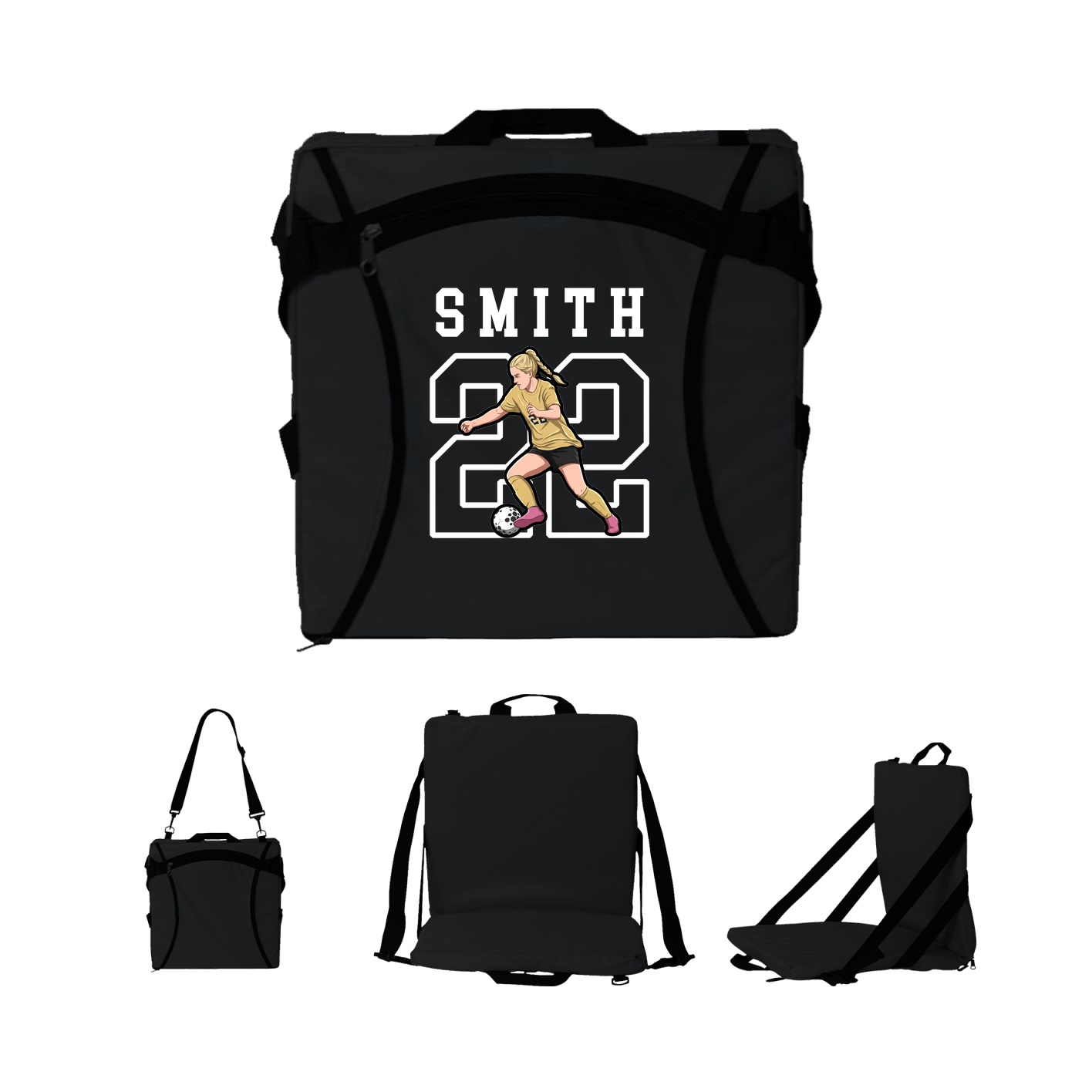 Folding Stadium Seat — Shirsey in Black