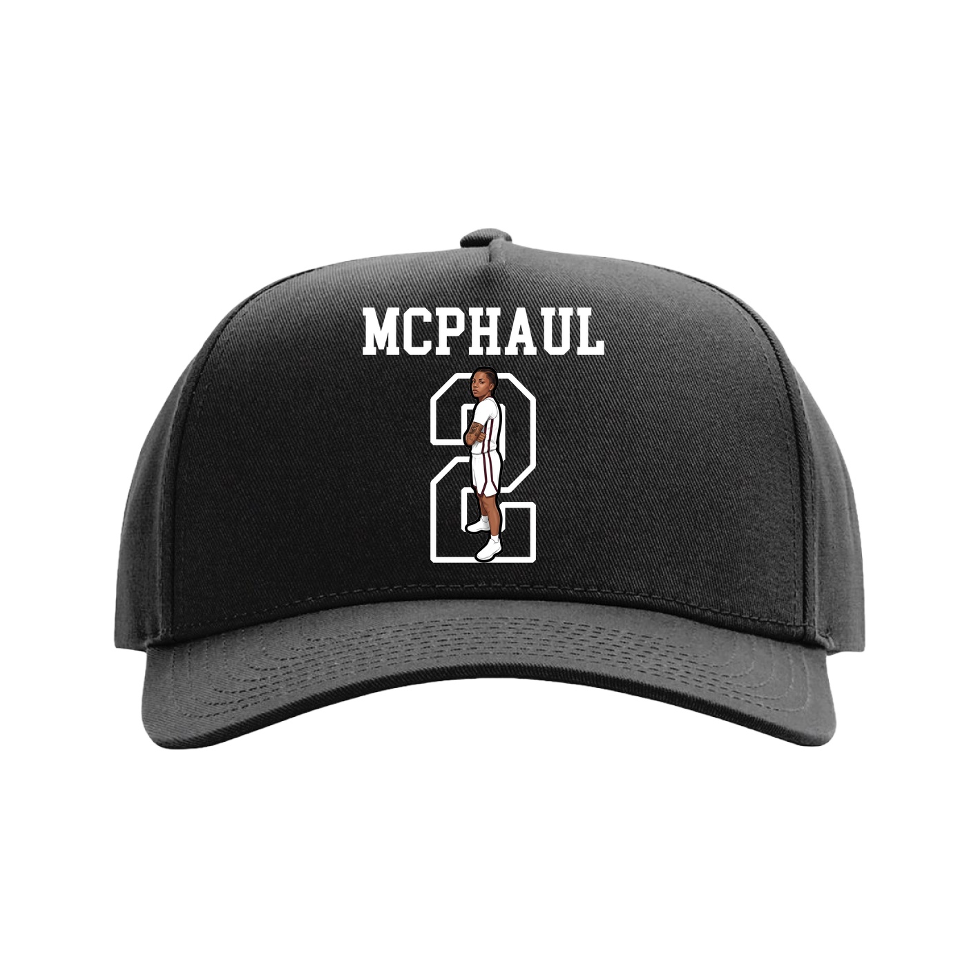 Full Fabric Five-Panel Champ Cap — Shirsey in Black
