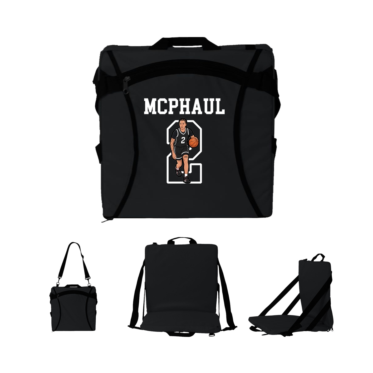 Folding Stadium Seat — Shirsey in Black