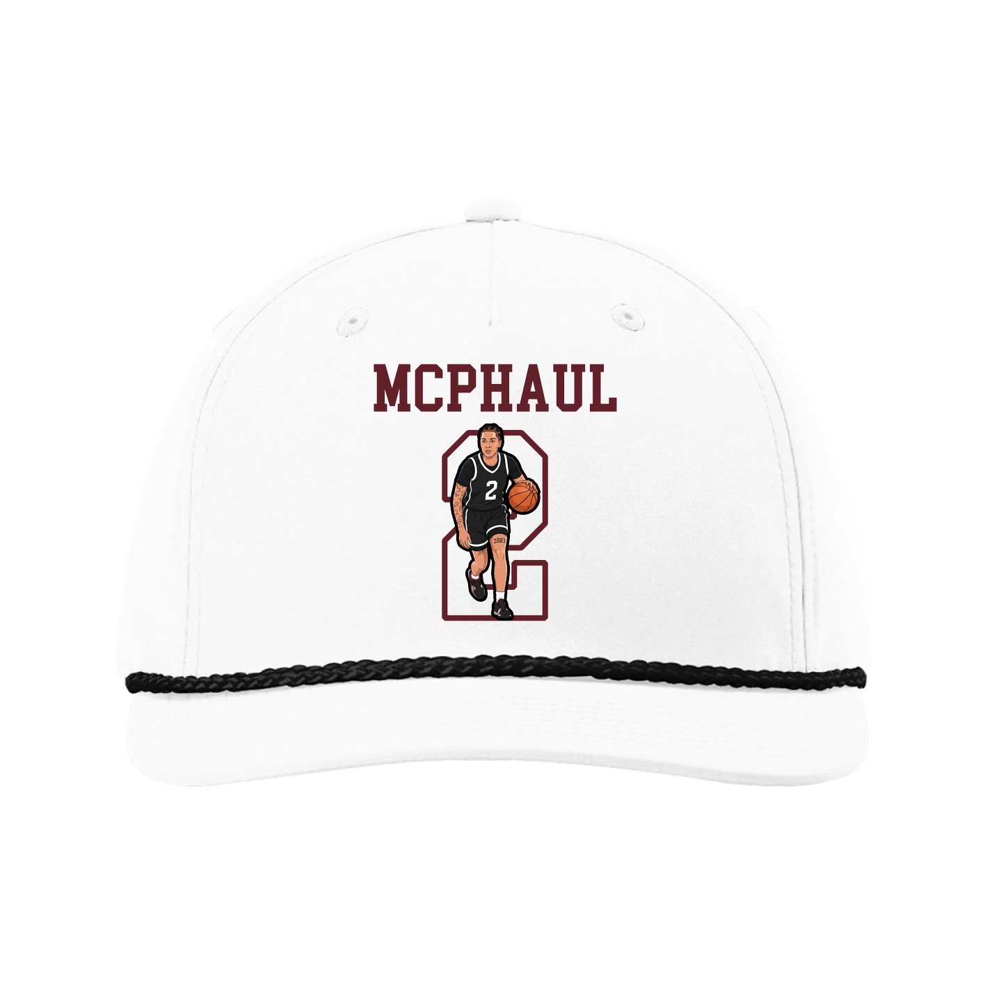 Five-Panel Classic Rope Cap — Shirsey in White