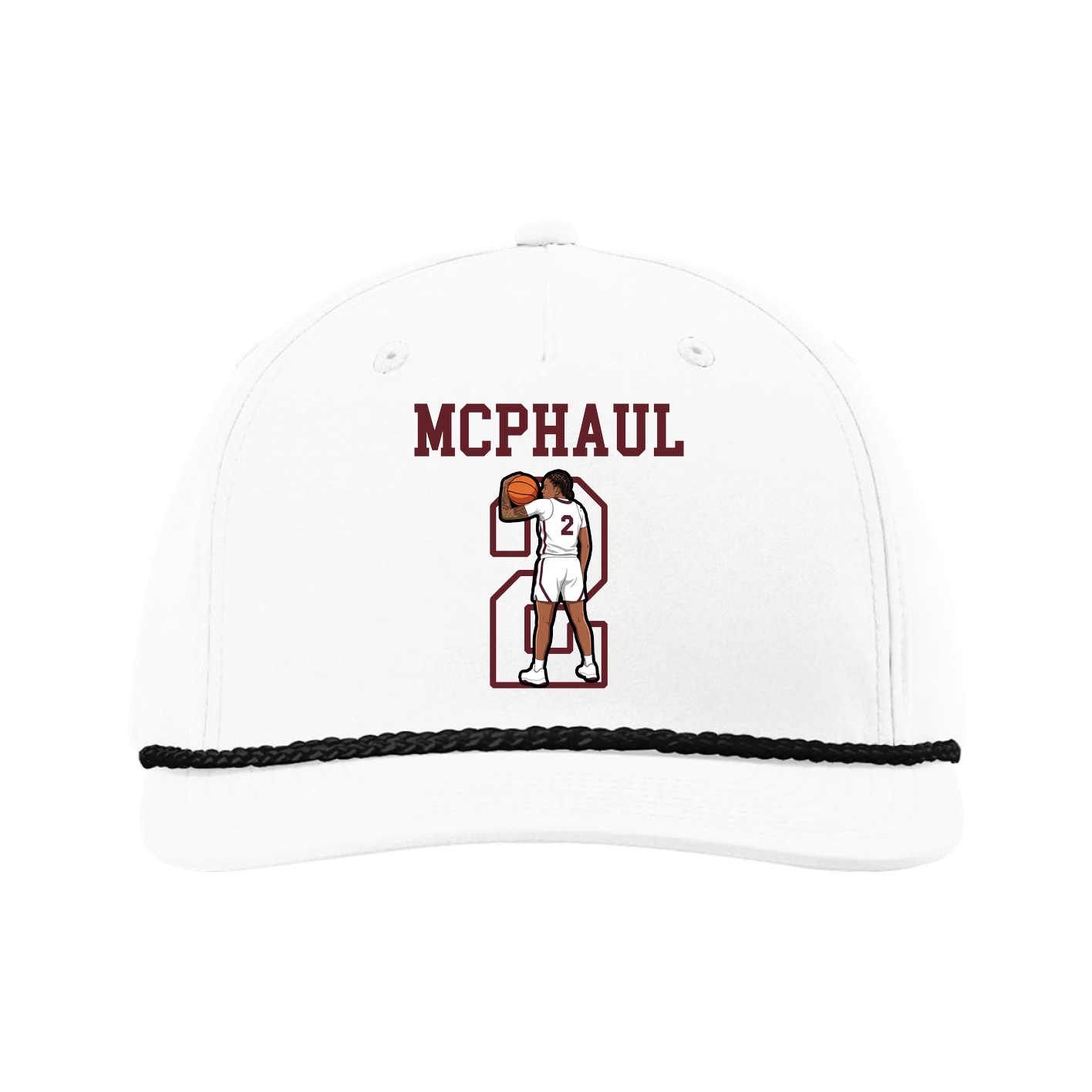 Five-Panel Classic Rope Cap — Shirsey in White