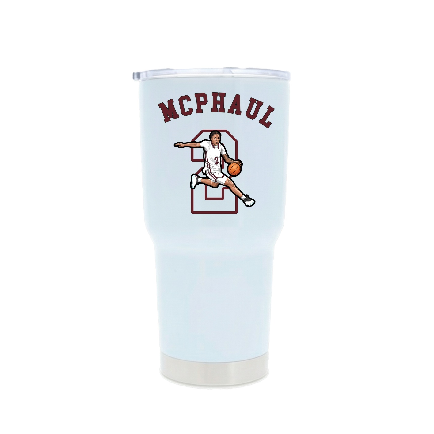 30oz Stainless Steel Tumbler — Shirsey Arch in White