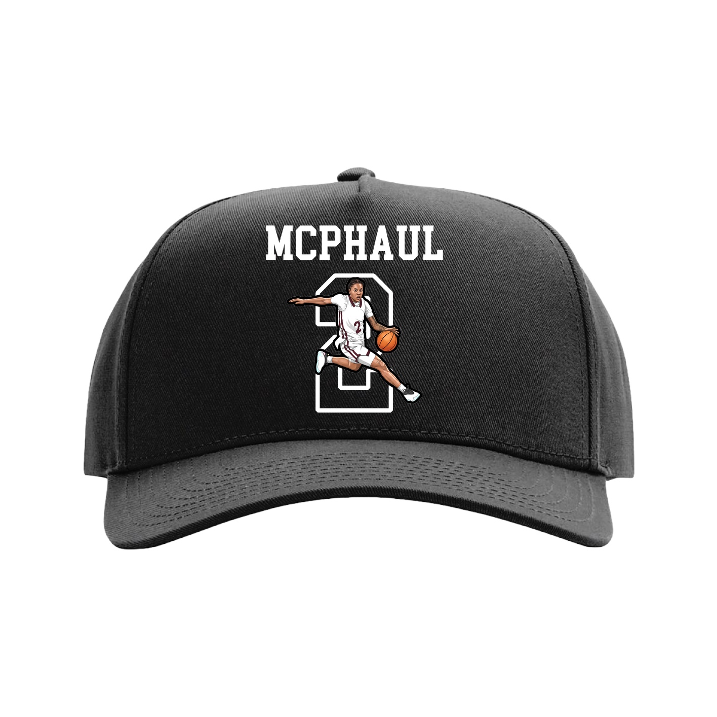 Full Fabric Five-Panel Champ Cap — Shirsey in Black