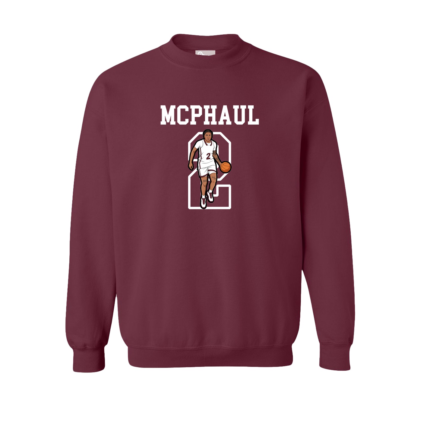 Fleece Crew — Shirsey in Maroon