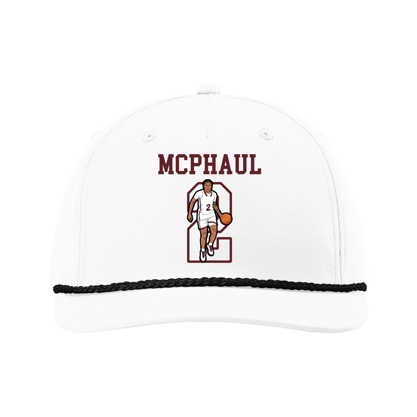 Five-Panel Classic Rope Cap — Shirsey in White