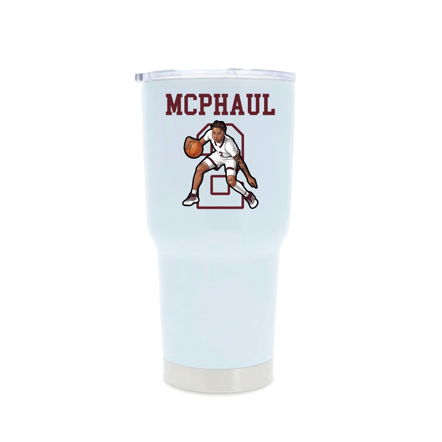 30oz Stainless Steel Tumbler — Shirsey in White