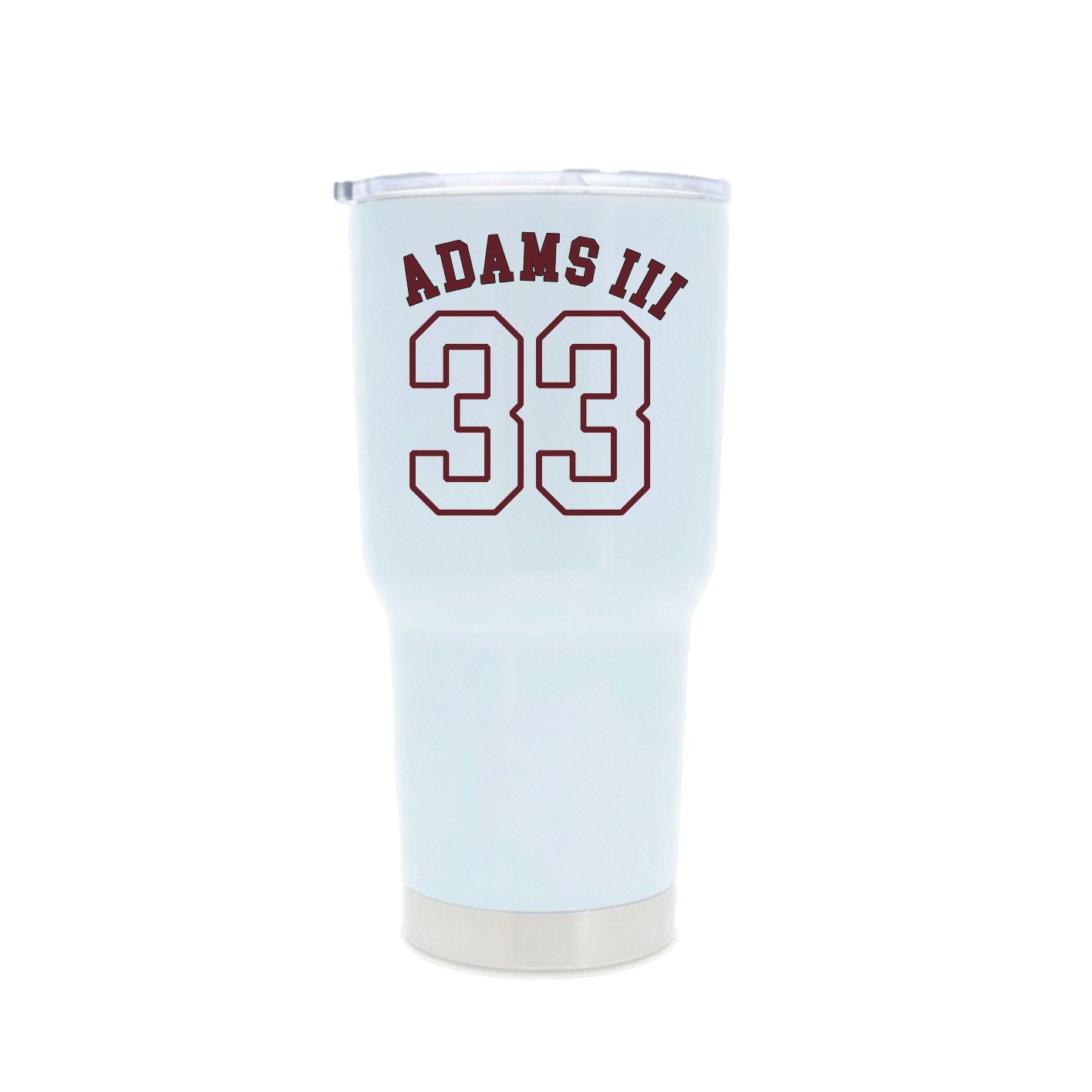 30oz Stainless Steel Tumbler — Shirsey Arch in White