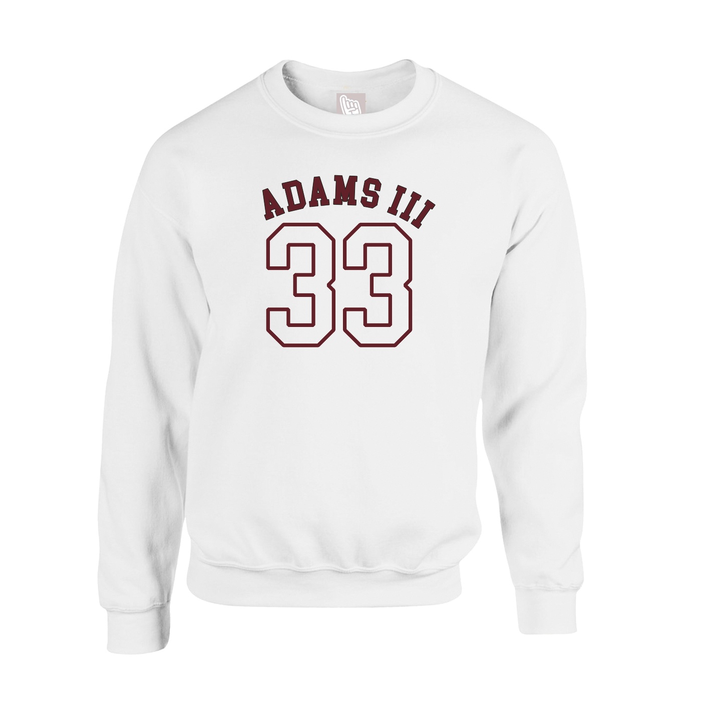 Fleece Crew — Shirsey Arch in White