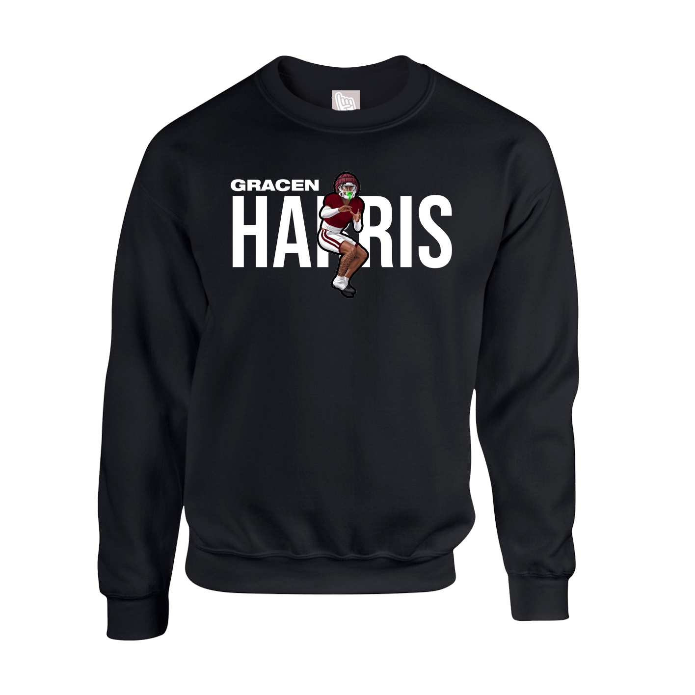 Fleece Crew — Player Name in Black