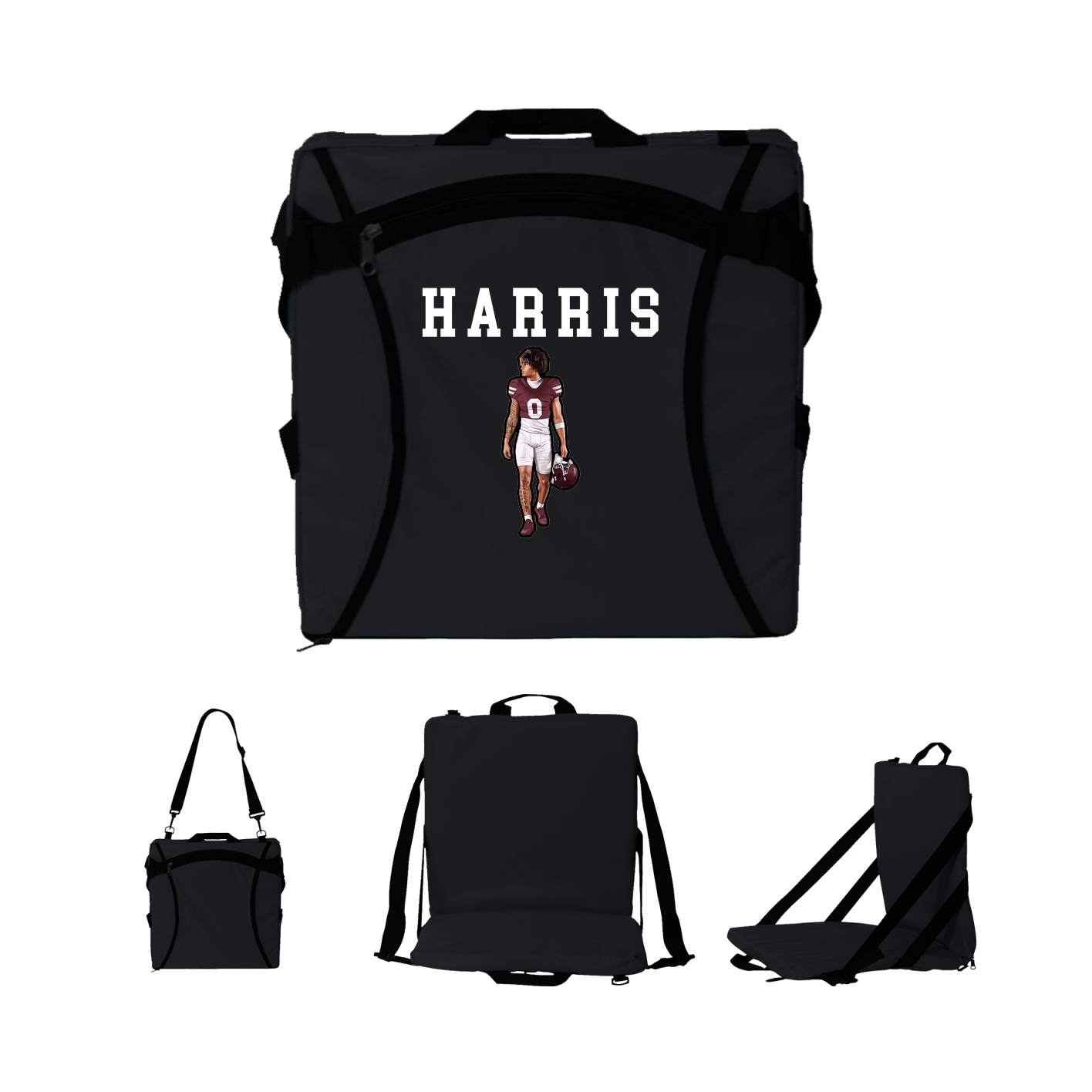 Folding Stadium Seat — Shirsey in Black