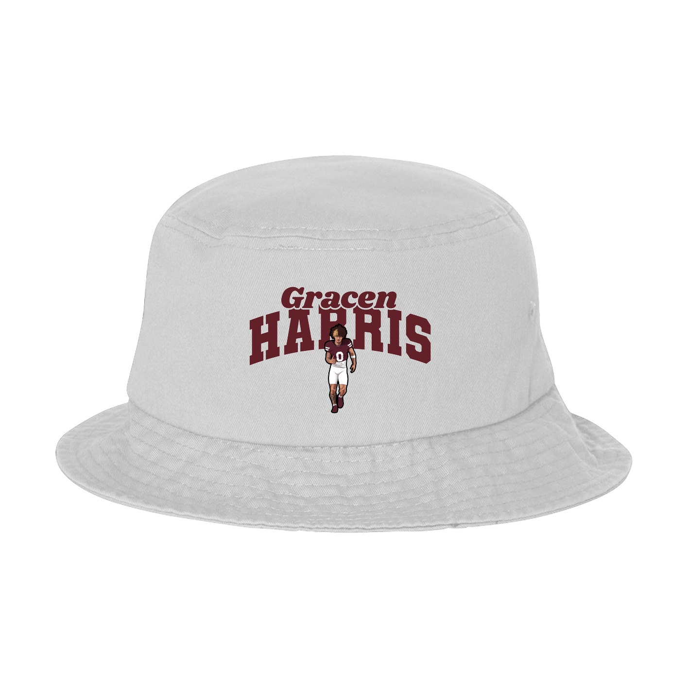 Bucket Cap — Signature Arch in White