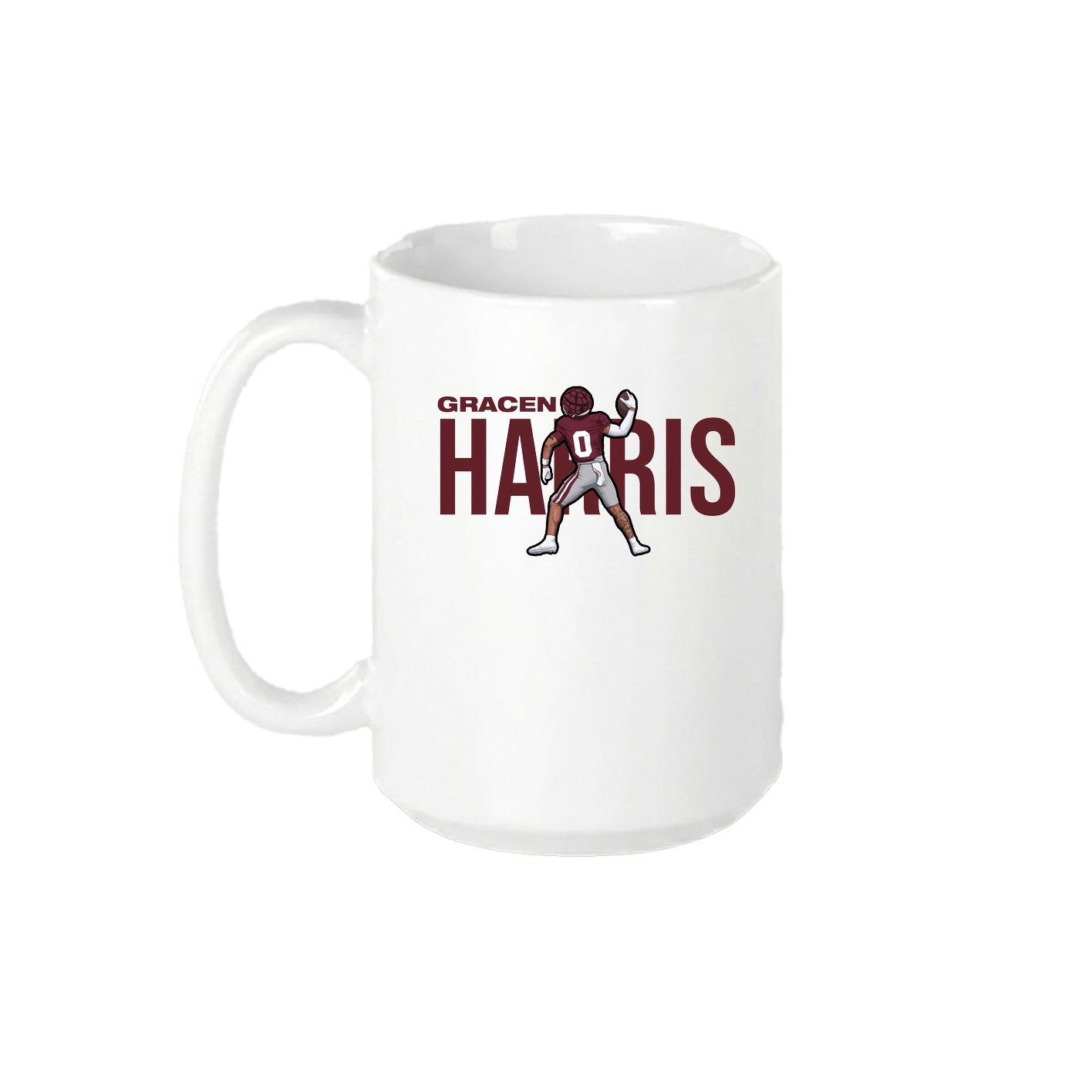 15oz Coffee Mug — Player Name in White