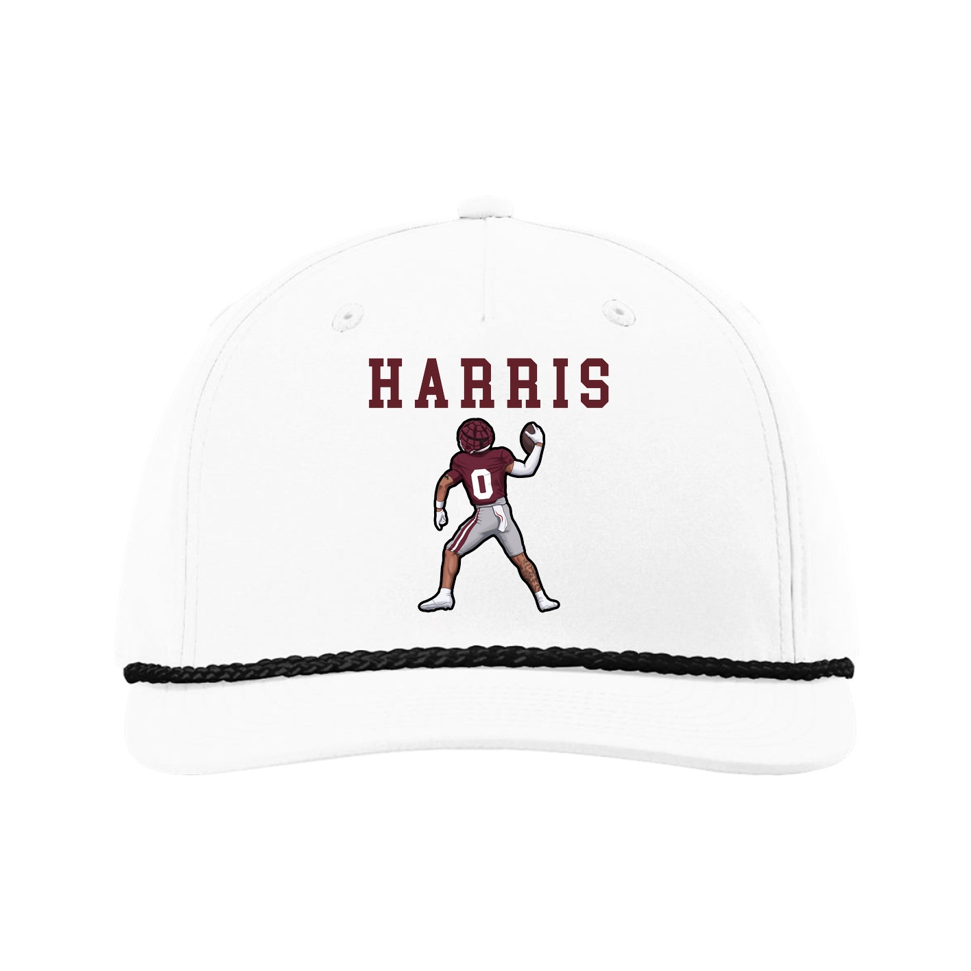 Five-Panel Classic Rope Cap — Shirsey in White