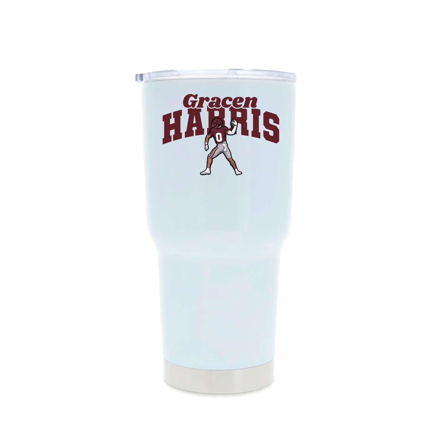 30oz Stainless Steel Tumbler — Signature Arch in White