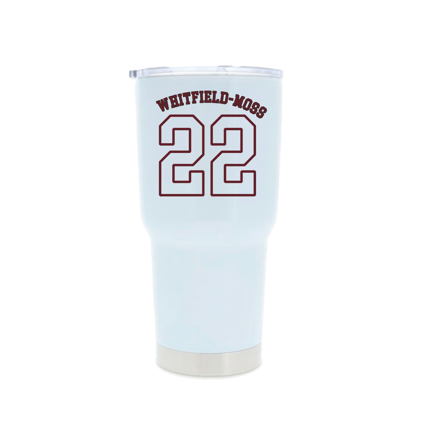 30oz Stainless Steel Tumbler — Shirsey Arch in White