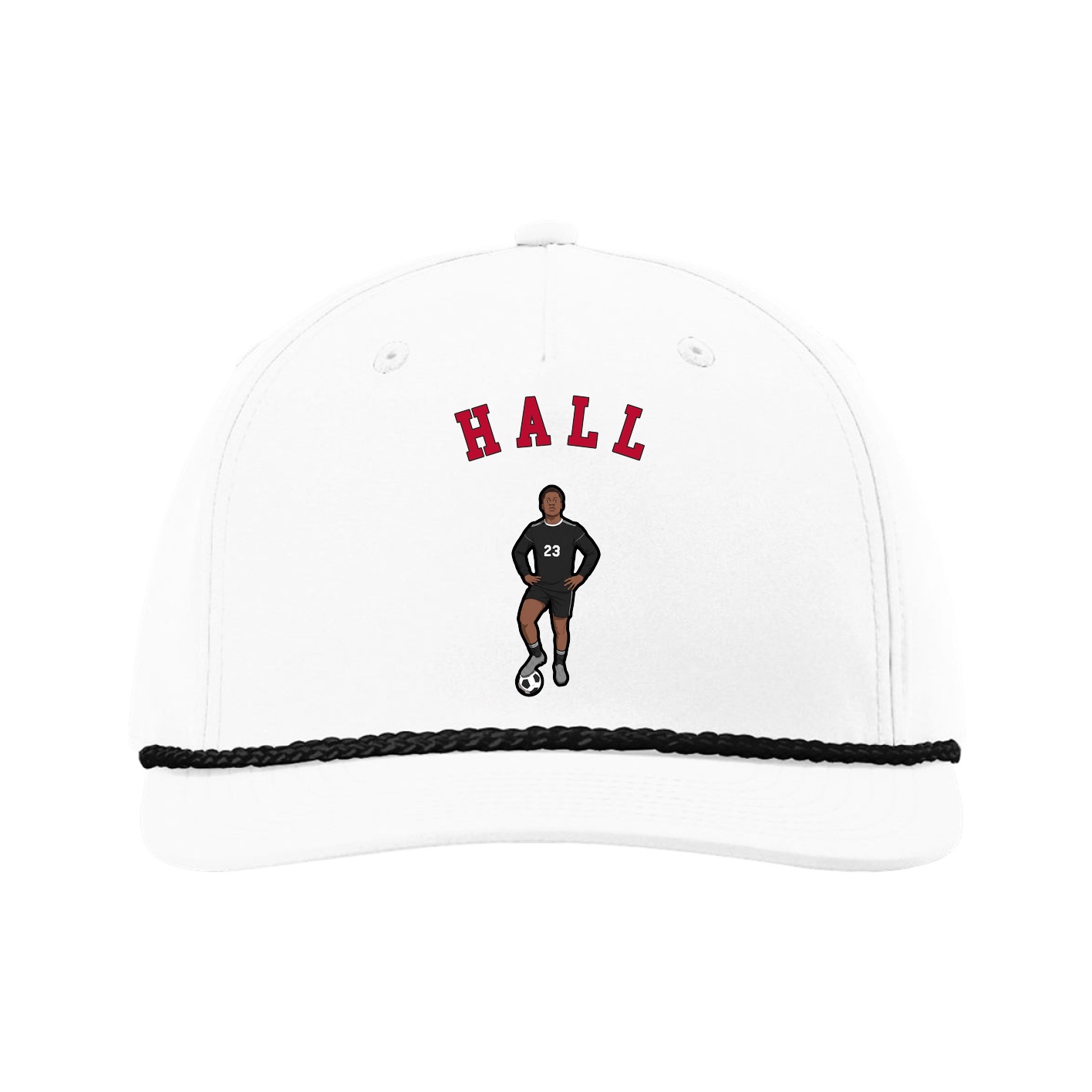 Five-Panel Classic Rope Cap — Shirsey Arch in White