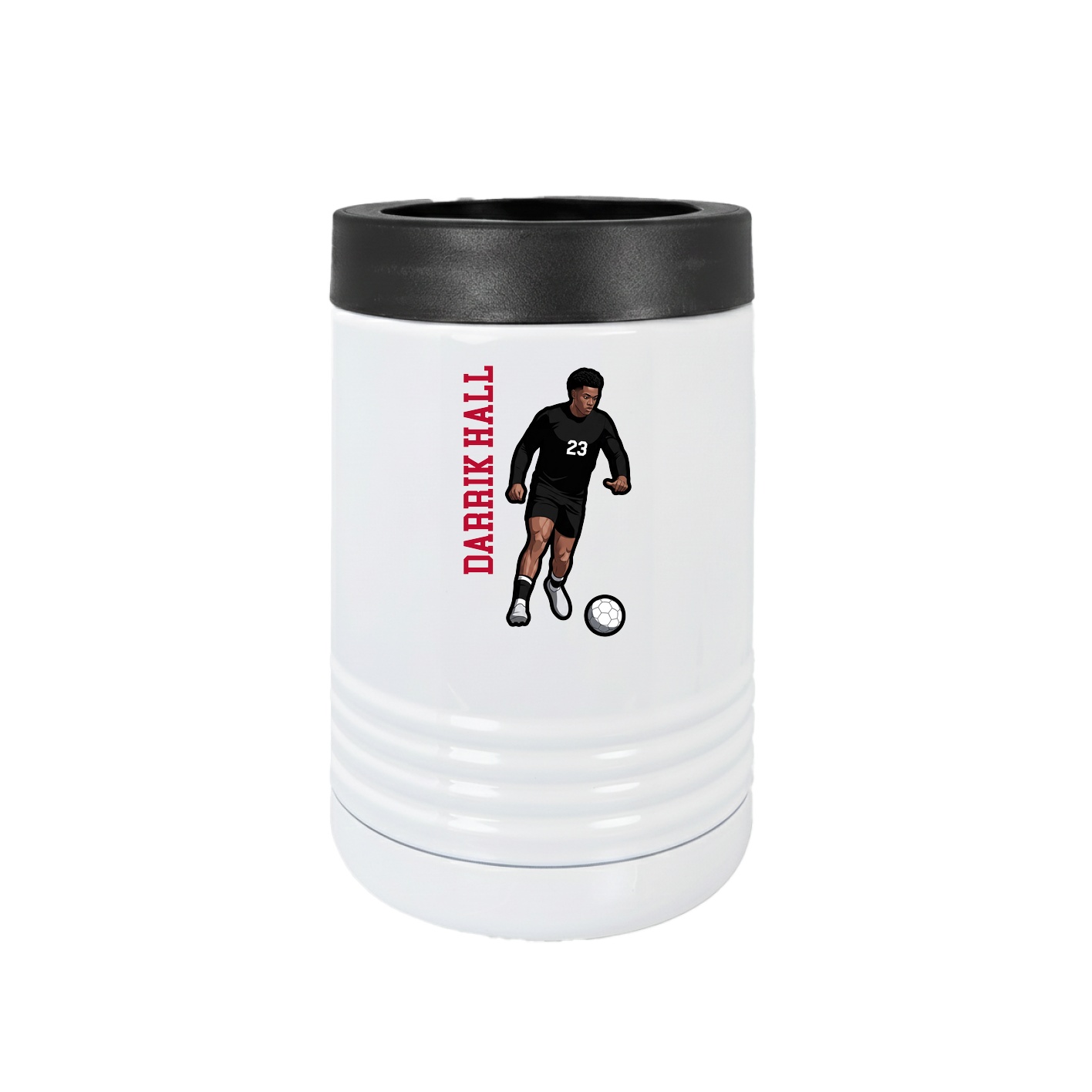 Beverage Holder — Name Vertical in White