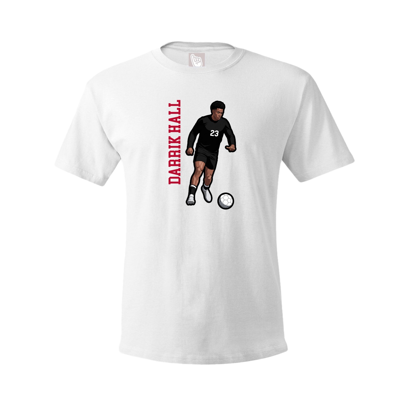 Youth Tee — Name Vertical in White