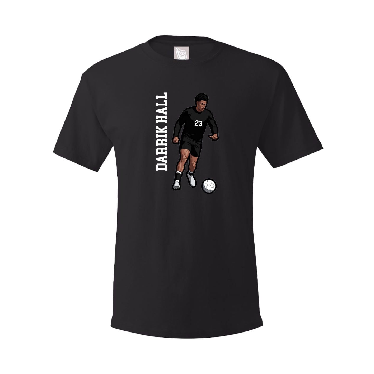 Youth Tee — Name Vertical in Black