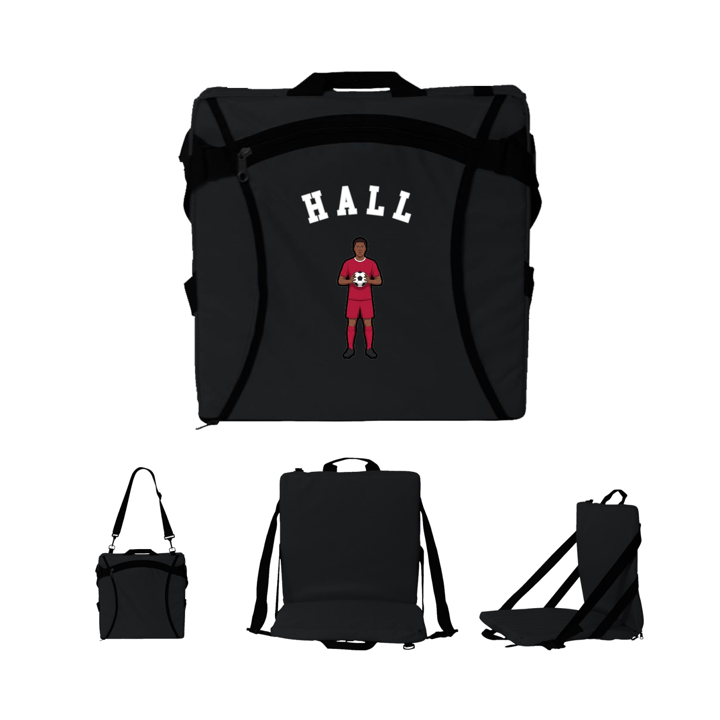 Folding Stadium Seat — Shirsey Arch in Black