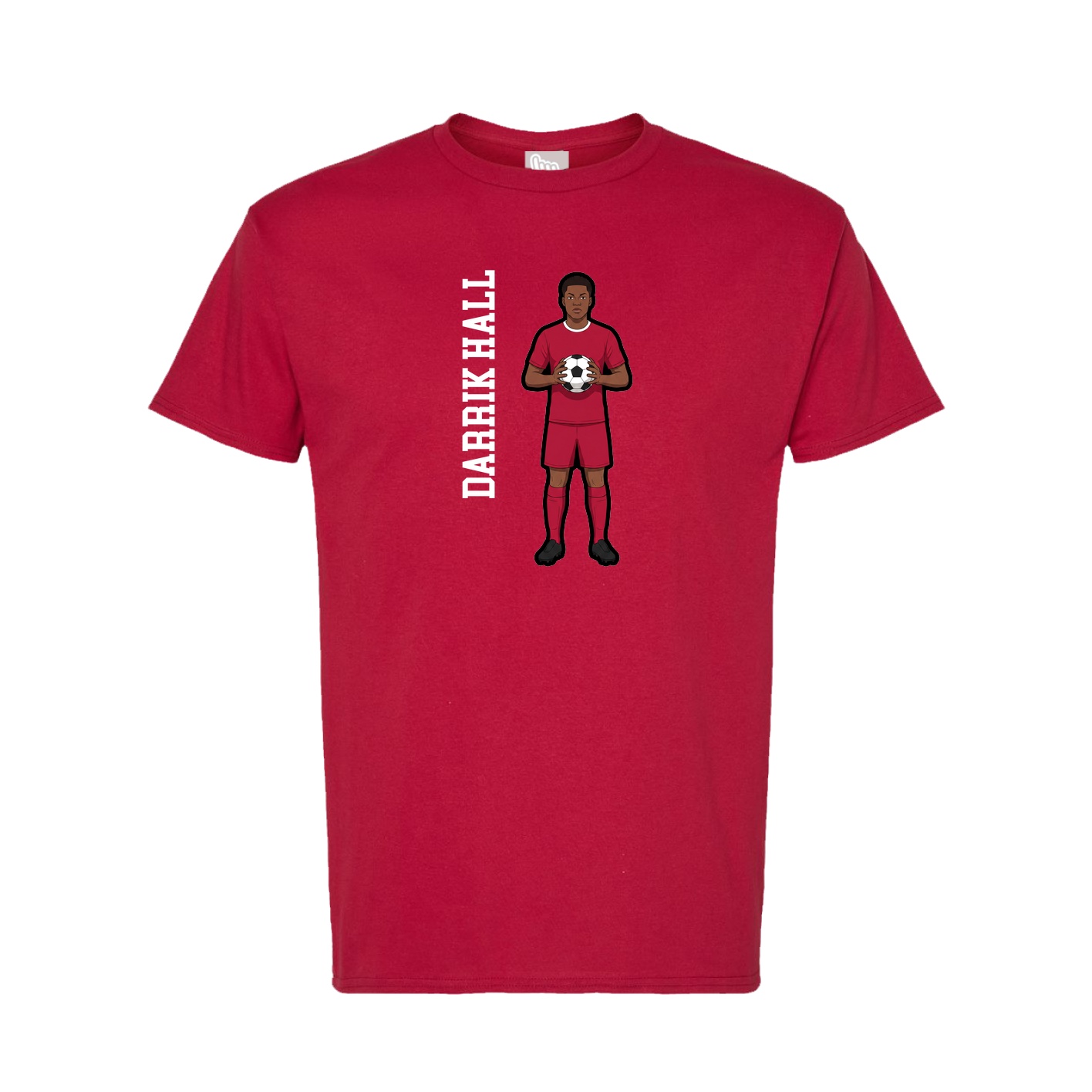 Tee — Name Vertical in Crimson