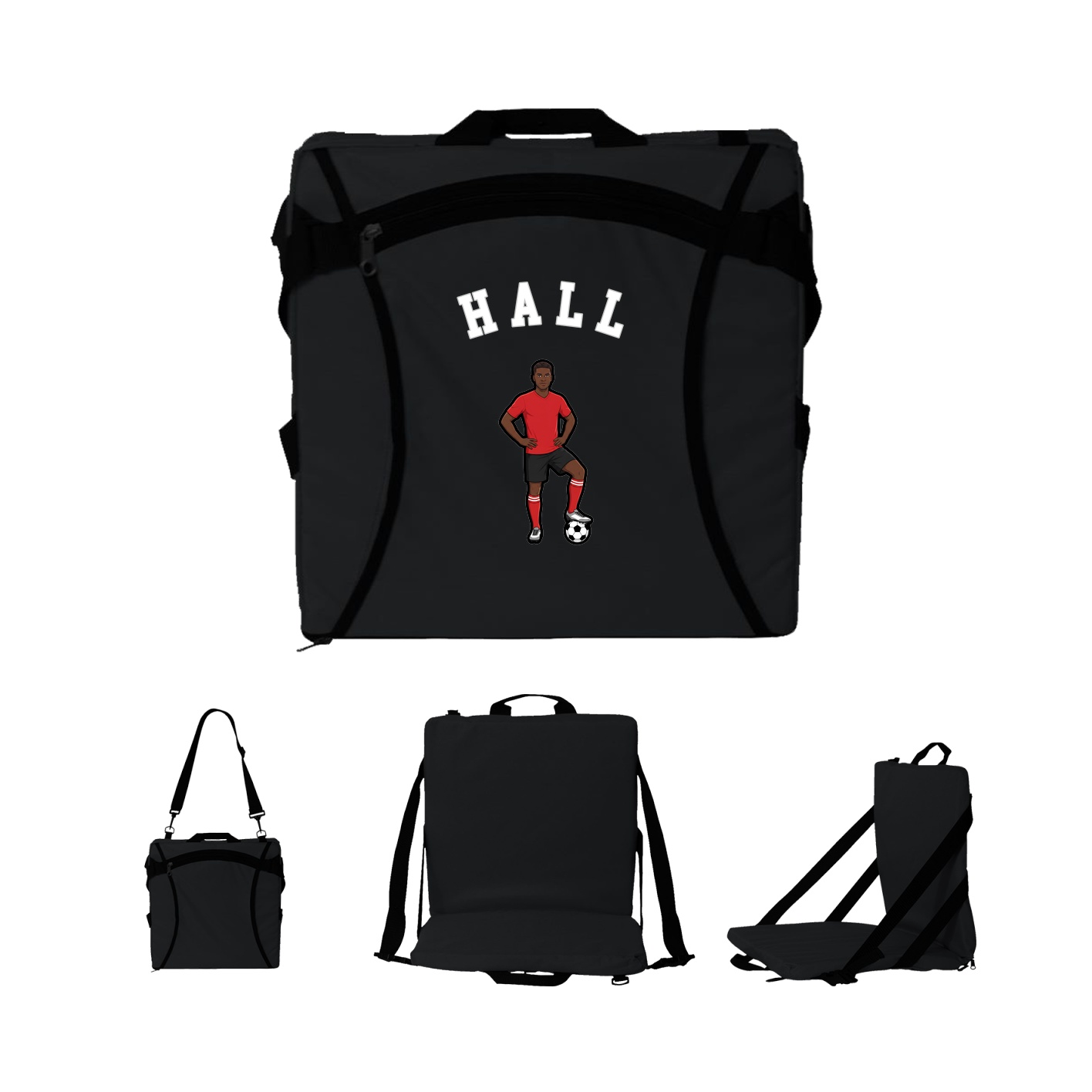 Folding Stadium Seat — Shirsey Arch in Black