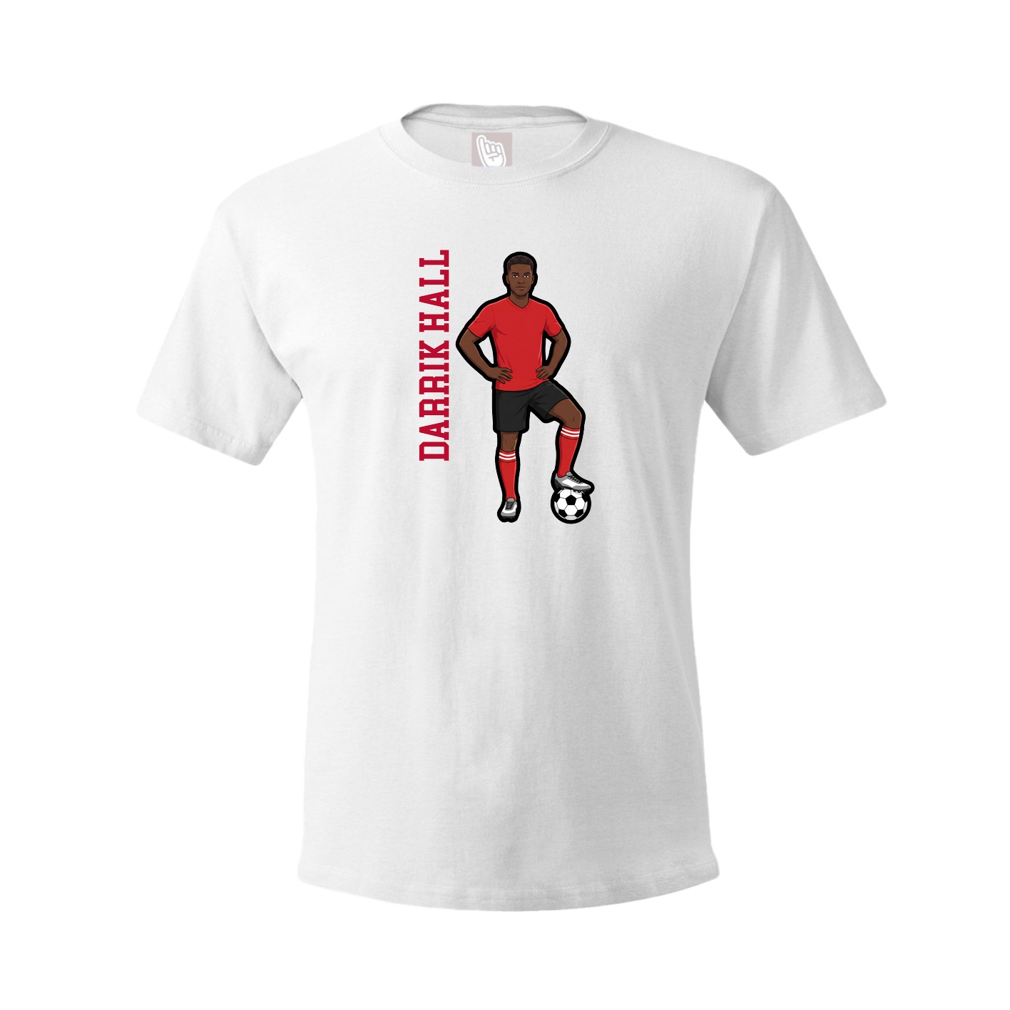 Tee — Name Vertical in White