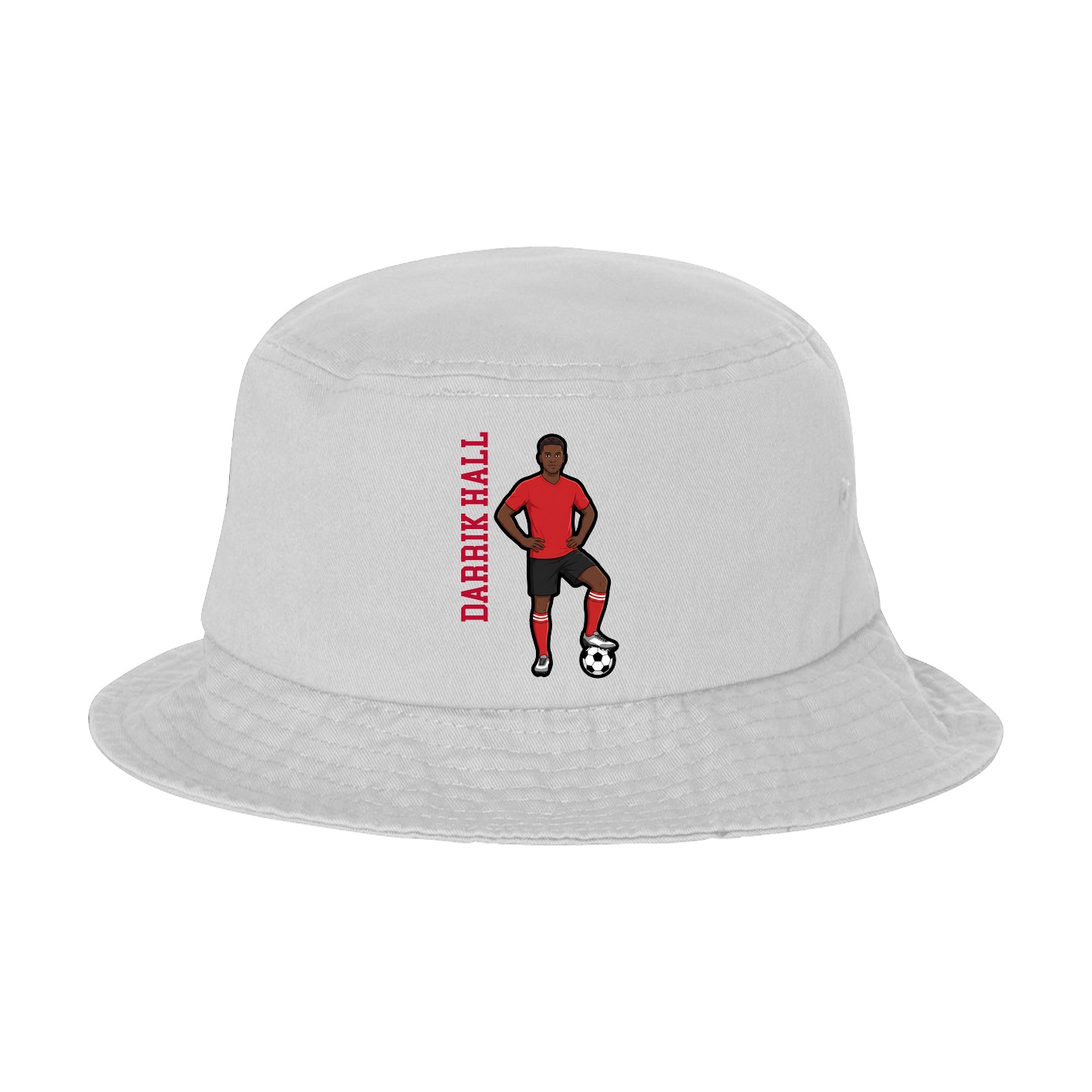 Bucket Cap — Name Vertical in White