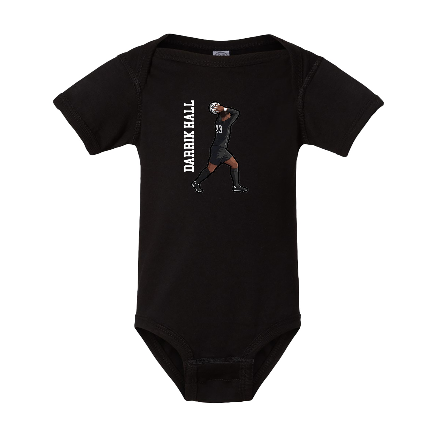 Baby Onesie — Name Vertical in Black