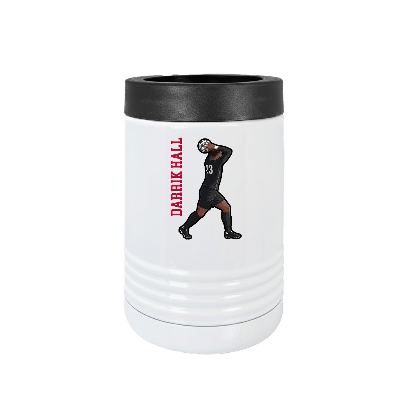 Beverage Holder — Name Vertical in White