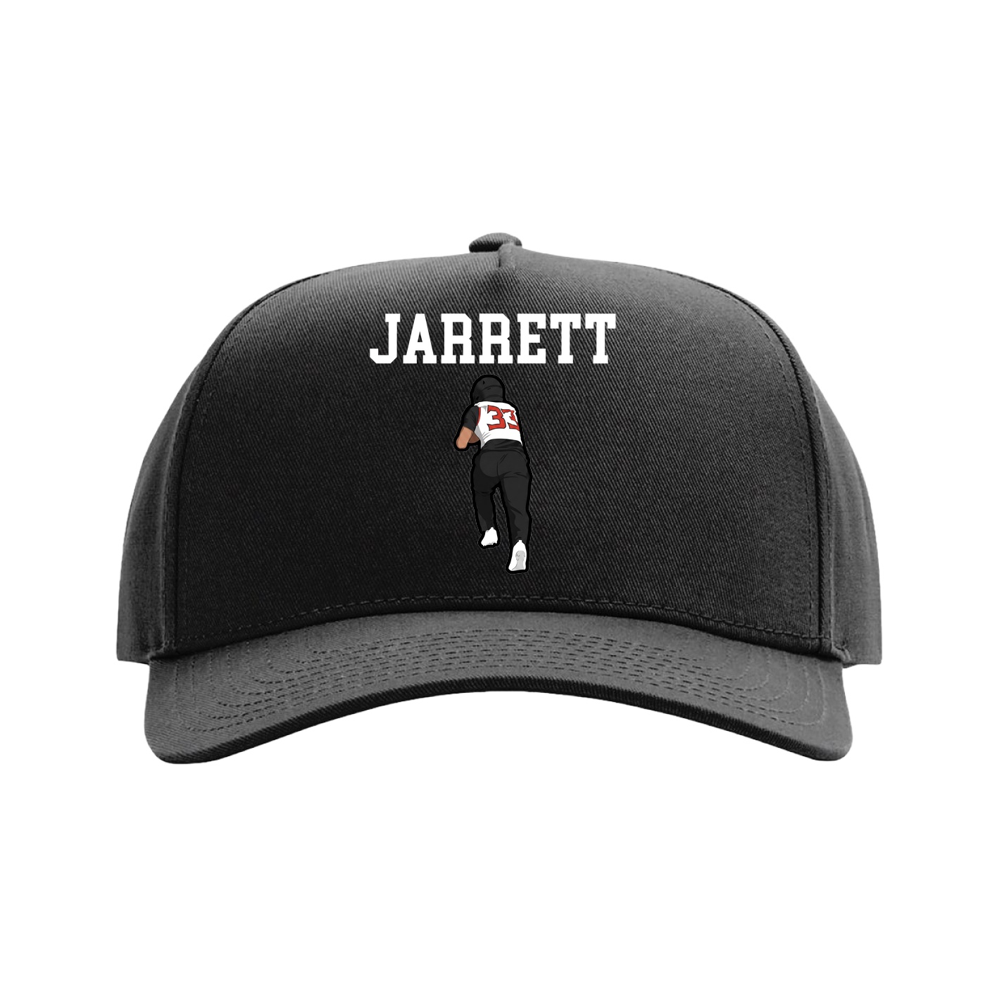 Full Fabric Five-Panel Champ Cap — Shirsey in Black
