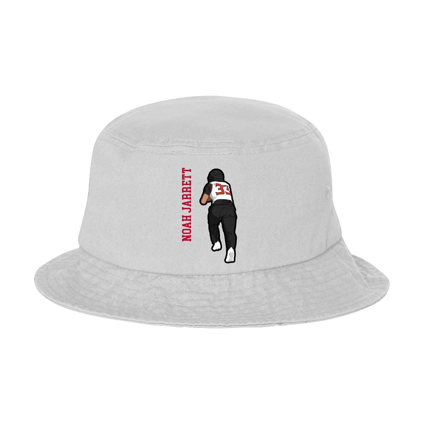 Bucket Cap — Name Vertical in White