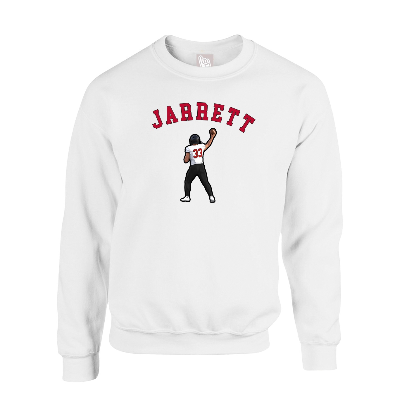 Fleece Crew — Shirsey Arch in White