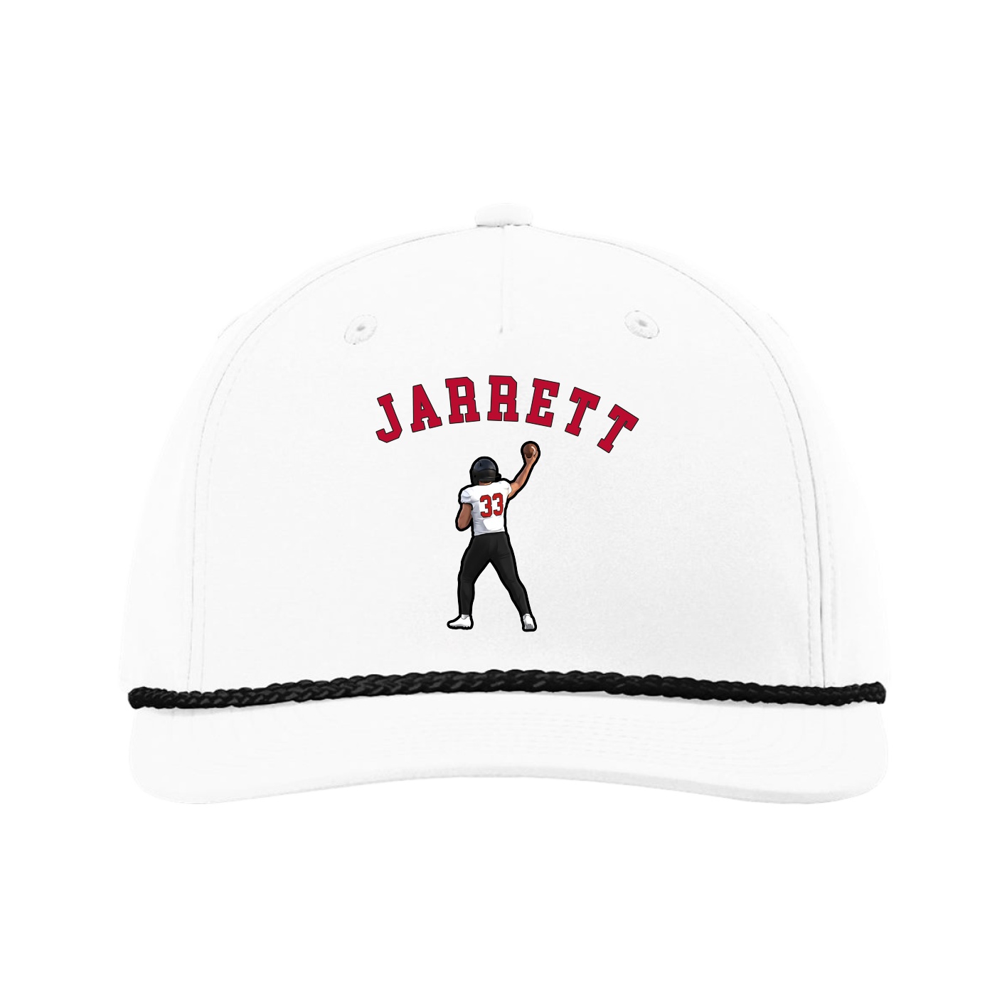 Five-Panel Classic Rope Cap — Shirsey Arch in White