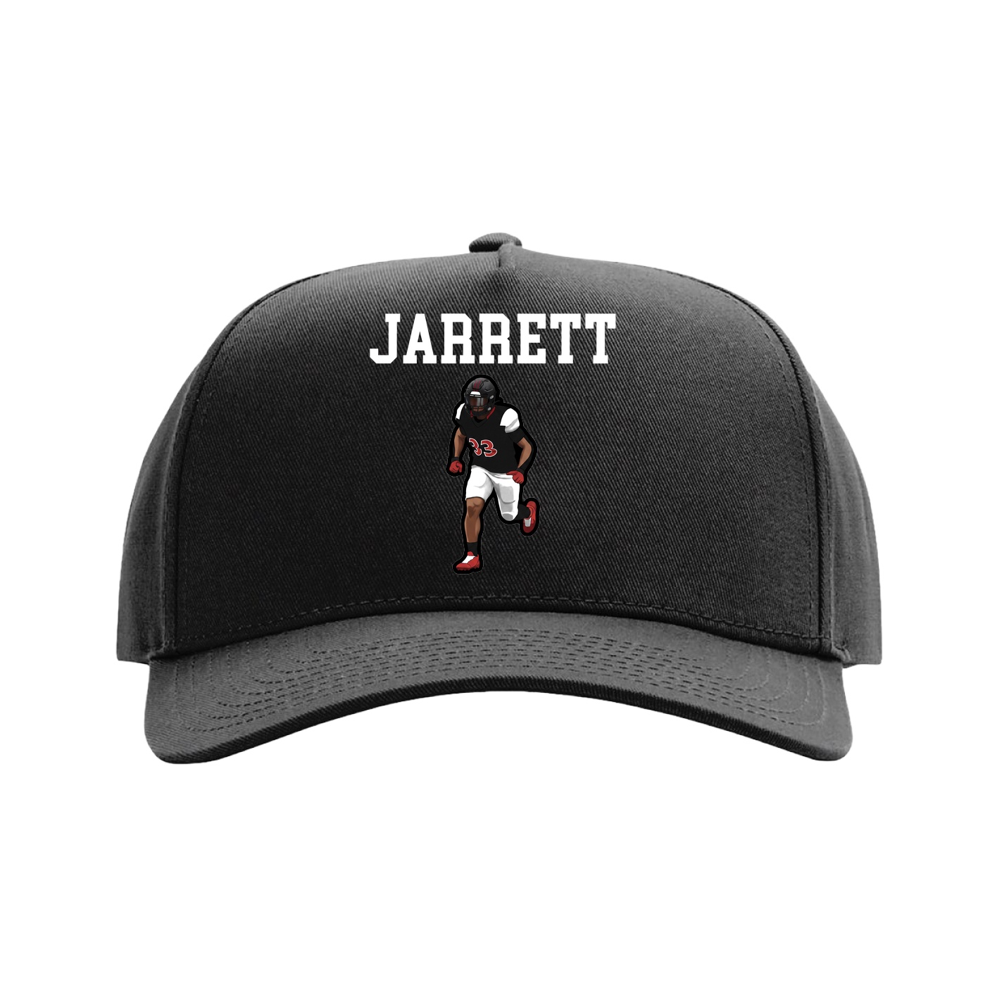 Full Fabric Five-Panel Champ Cap — Shirsey in Black