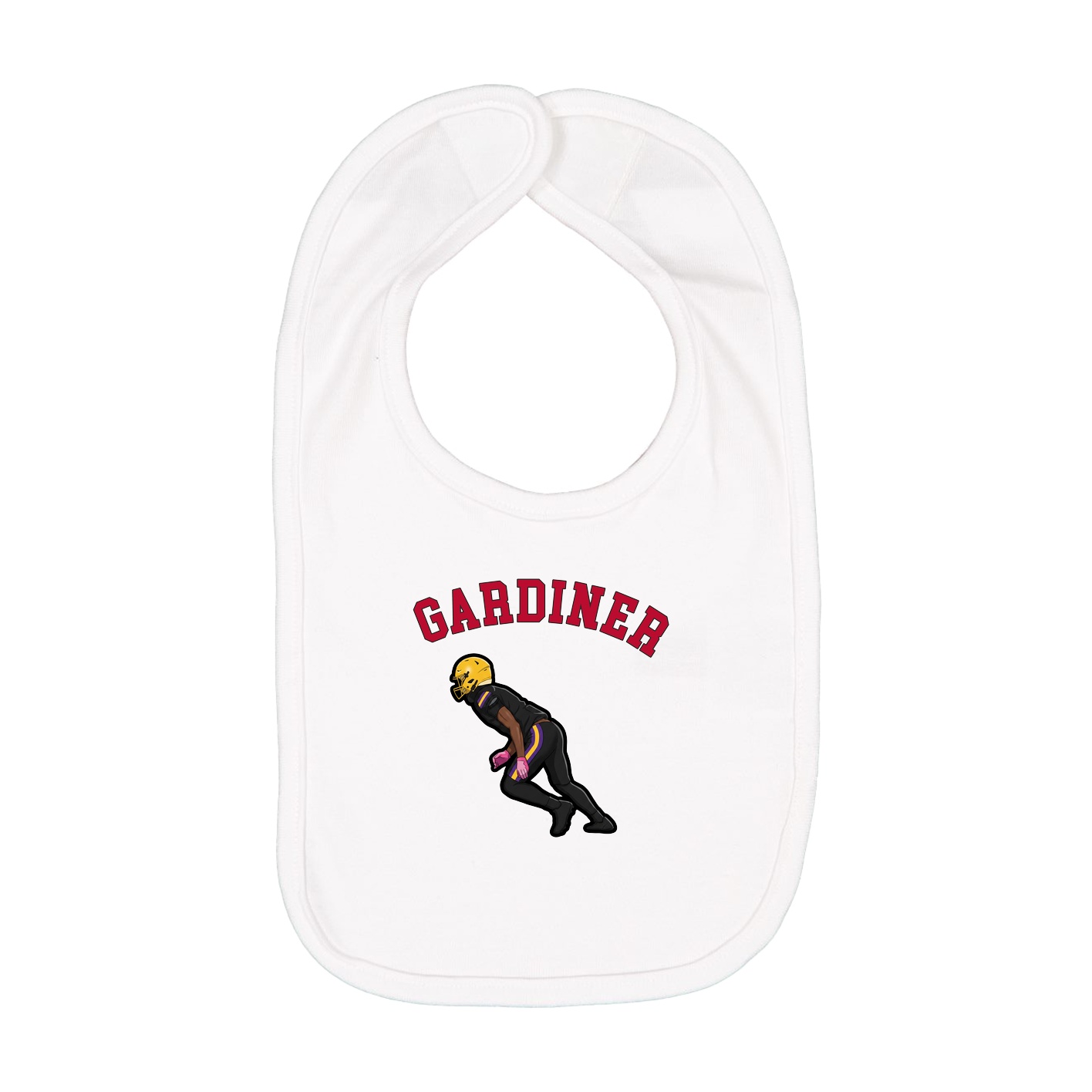 Infant Bib — Shirsey Arch in White