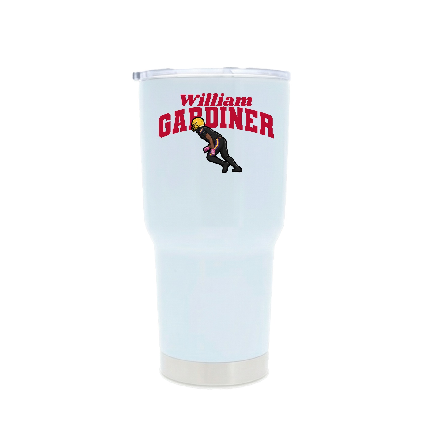 30oz Stainless Steel Tumbler — Signature Arch in White