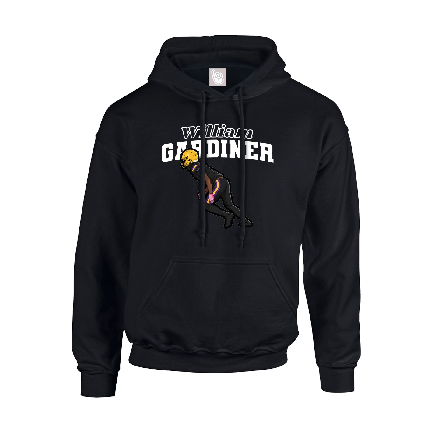 Hoodie — Name Arch in Black