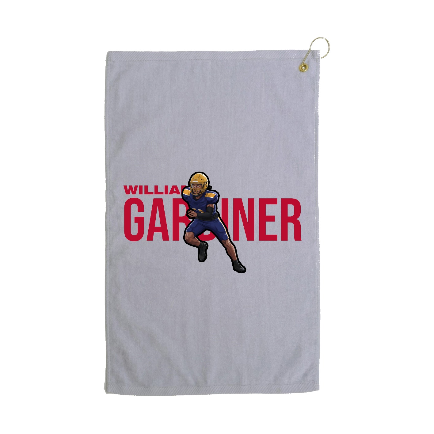 Golf Towel — Player Name in Grey