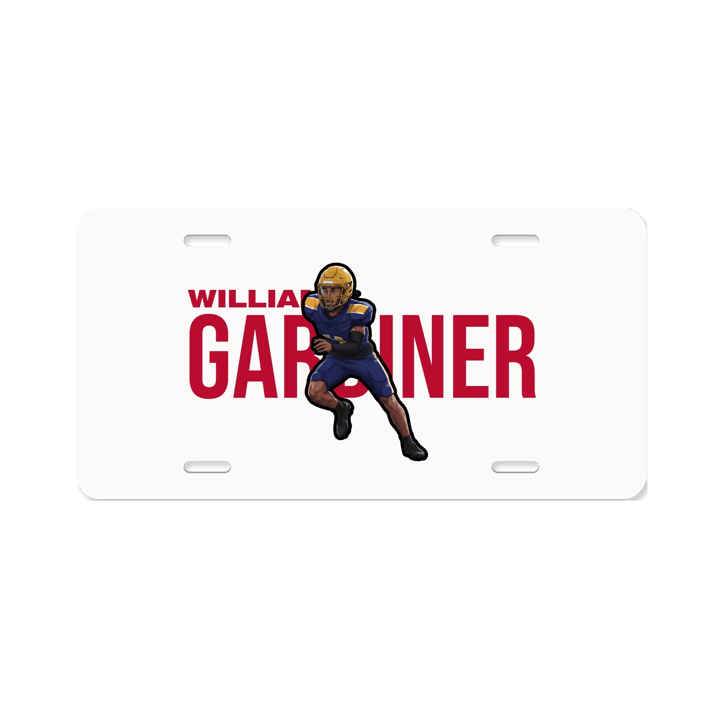 License Plate — Player Name in Classic